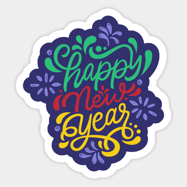 Vibrant and Festive Happy New Year Sticker by SLAG_Creative